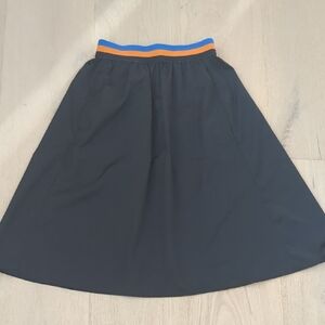 Tory Sport Dark blue A-Line Midi Skirt